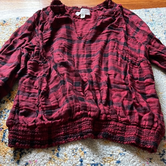 Cloth & stone plaid top - Picture 3 of 4